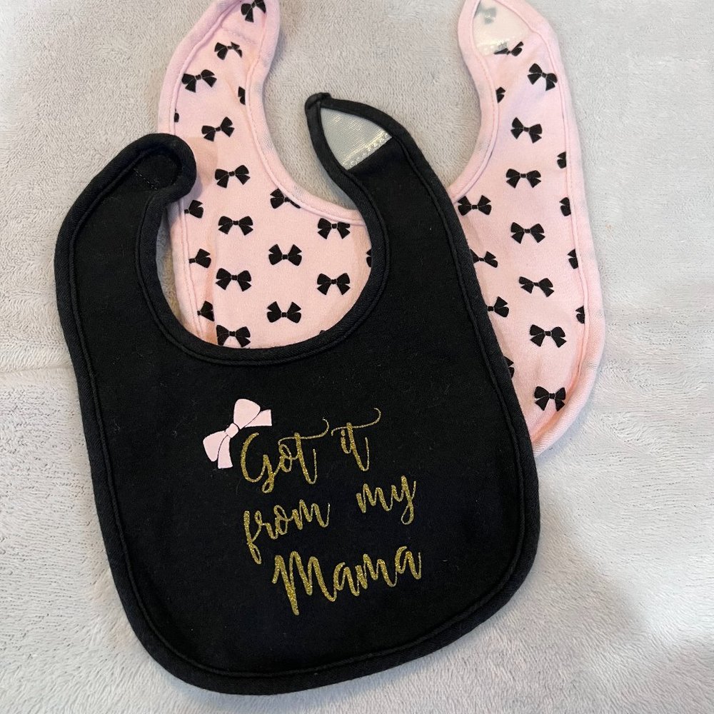 Little Treasures 2 Pack of Bibs One Size Fits All - NWOT